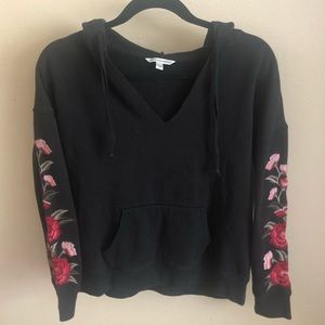 American Eagle embroidered sleeve hoodie